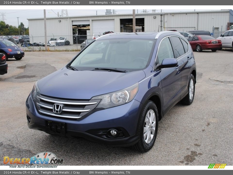 2014 Honda CR-V EX-L Twilight Blue Metallic / Gray Photo #1