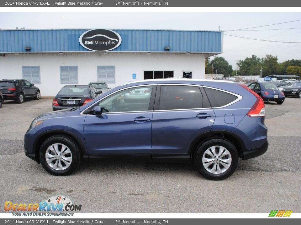 2014 Honda CR-V EX-L Twilight Blue Metallic / Gray Photo #2