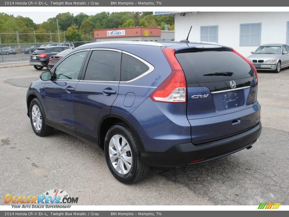 2014 Honda CR-V EX-L Twilight Blue Metallic / Gray Photo #3