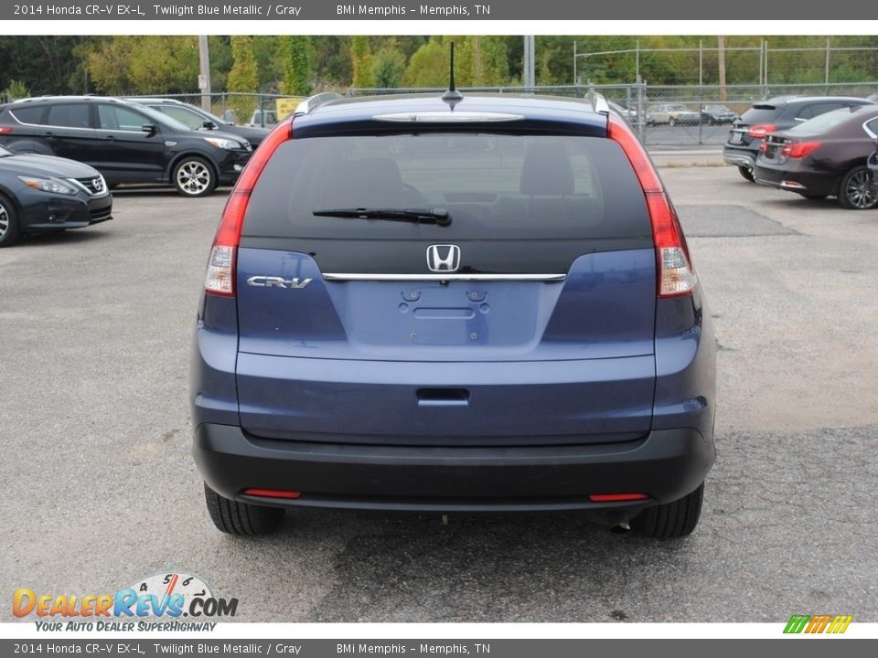 2014 Honda CR-V EX-L Twilight Blue Metallic / Gray Photo #4