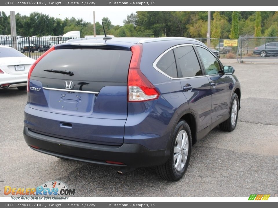 2014 Honda CR-V EX-L Twilight Blue Metallic / Gray Photo #5