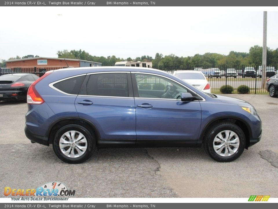 2014 Honda CR-V EX-L Twilight Blue Metallic / Gray Photo #6