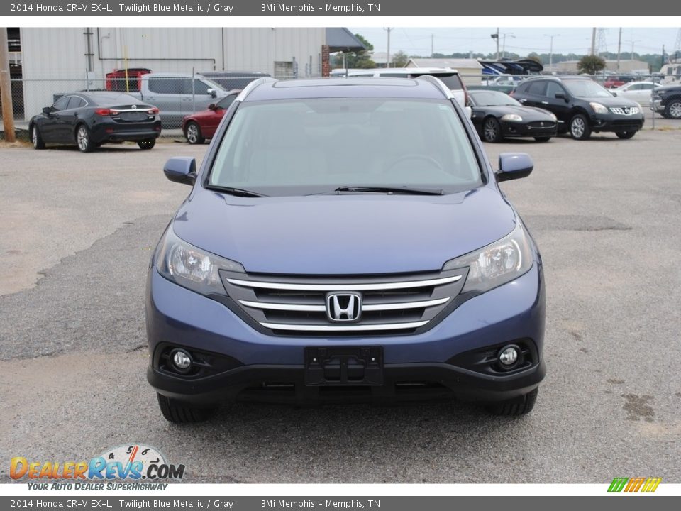 2014 Honda CR-V EX-L Twilight Blue Metallic / Gray Photo #8