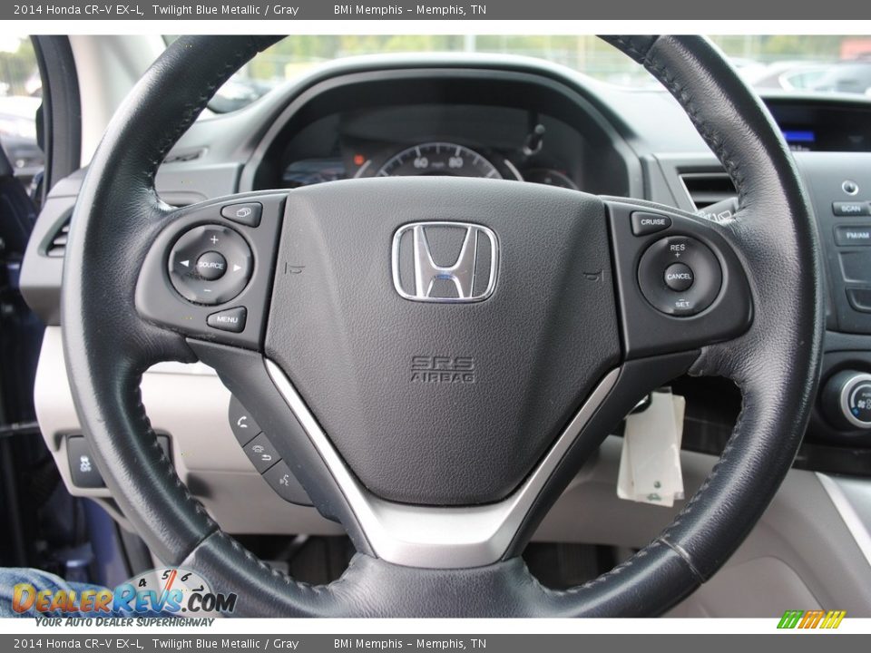 2014 Honda CR-V EX-L Twilight Blue Metallic / Gray Photo #12