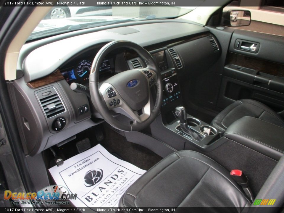 Black Interior - 2017 Ford Flex Limited AWD Photo #6