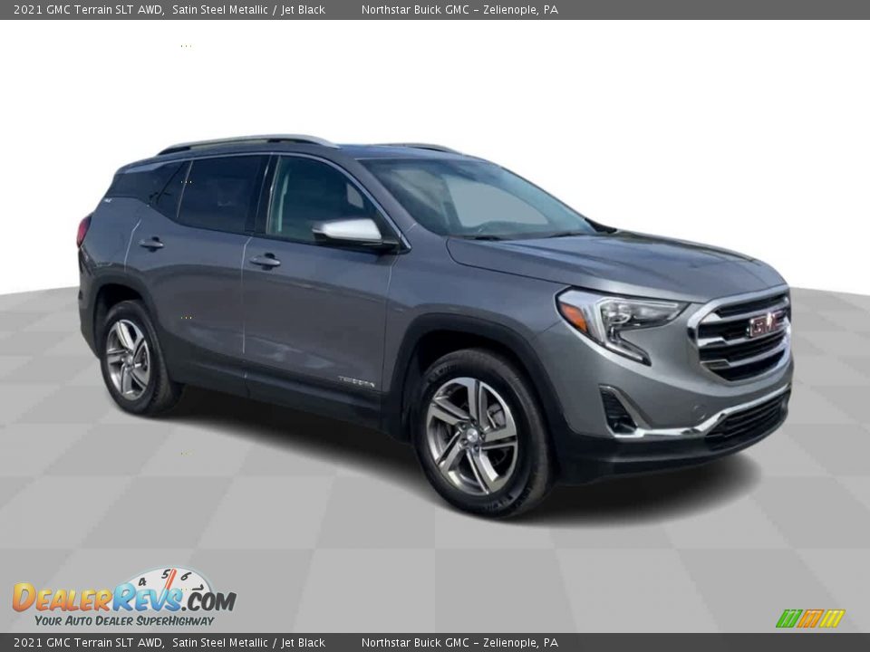 2021 GMC Terrain SLT AWD Satin Steel Metallic / Jet Black Photo #2