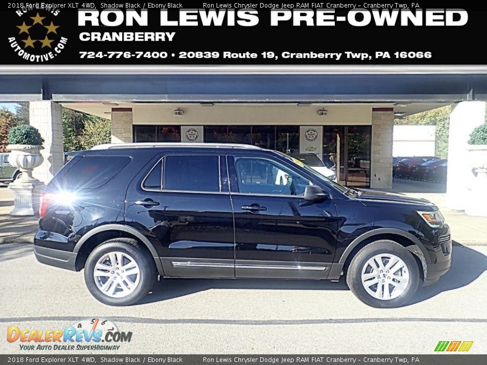 2018 Ford Explorer XLT 4WD Shadow Black / Ebony Black Photo #1