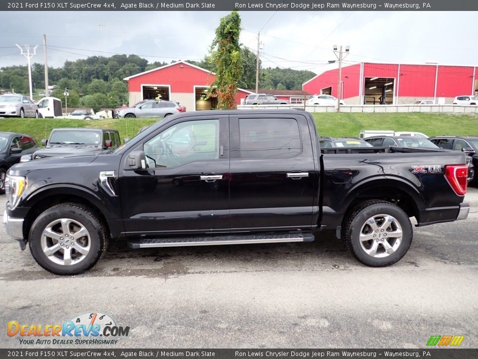 2021 Ford F150 XLT SuperCrew 4x4 Agate Black / Medium Dark Slate Photo #2