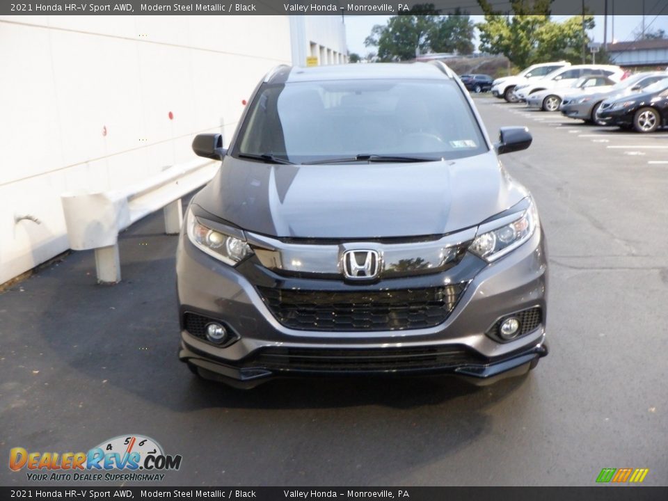 2021 Honda HR-V Sport AWD Modern Steel Metallic / Black Photo #3