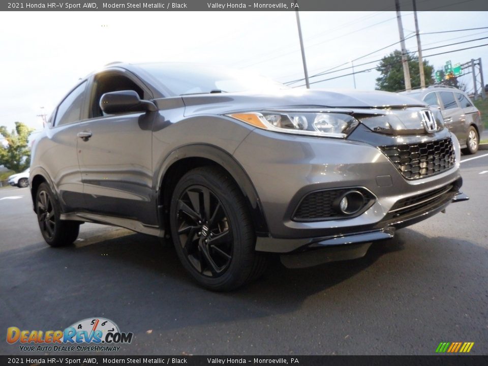 2021 Honda HR-V Sport AWD Modern Steel Metallic / Black Photo #4