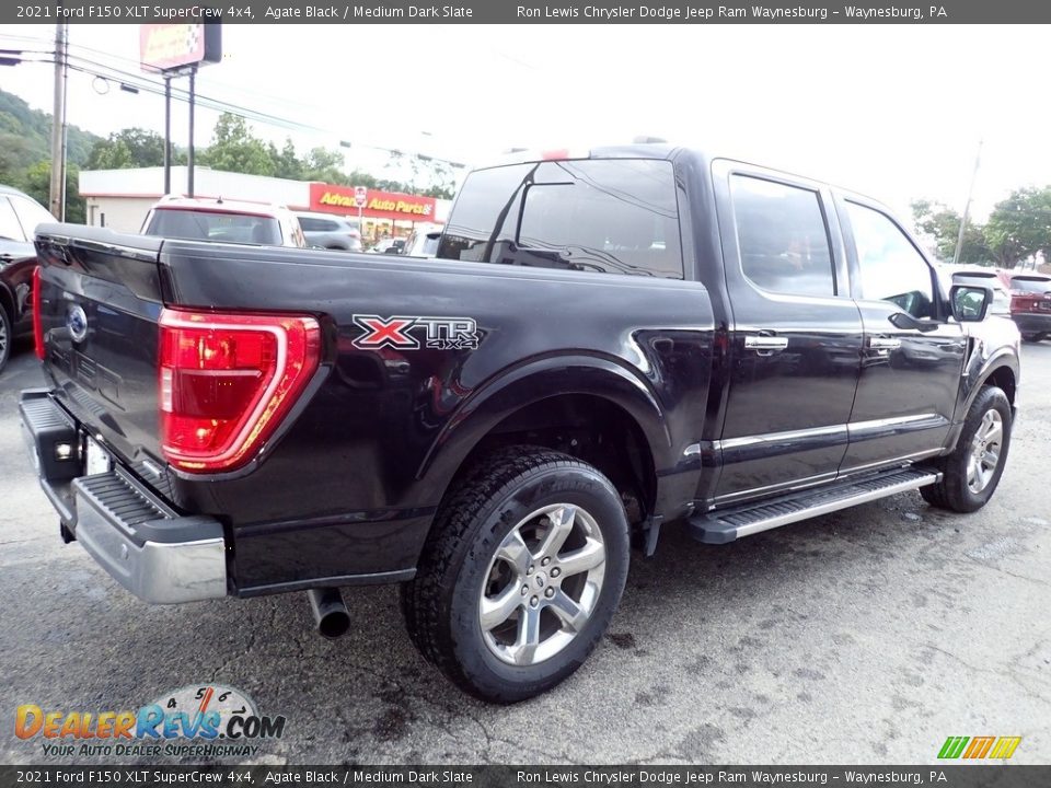 2021 Ford F150 XLT SuperCrew 4x4 Agate Black / Medium Dark Slate Photo #6