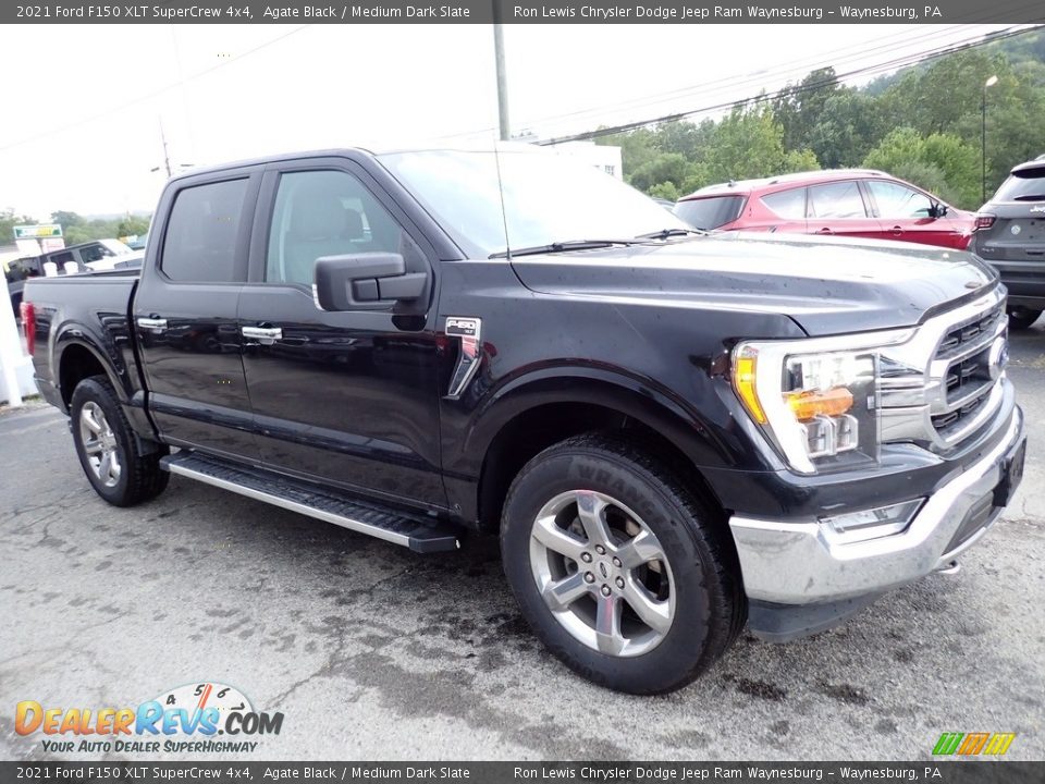 2021 Ford F150 XLT SuperCrew 4x4 Agate Black / Medium Dark Slate Photo #8