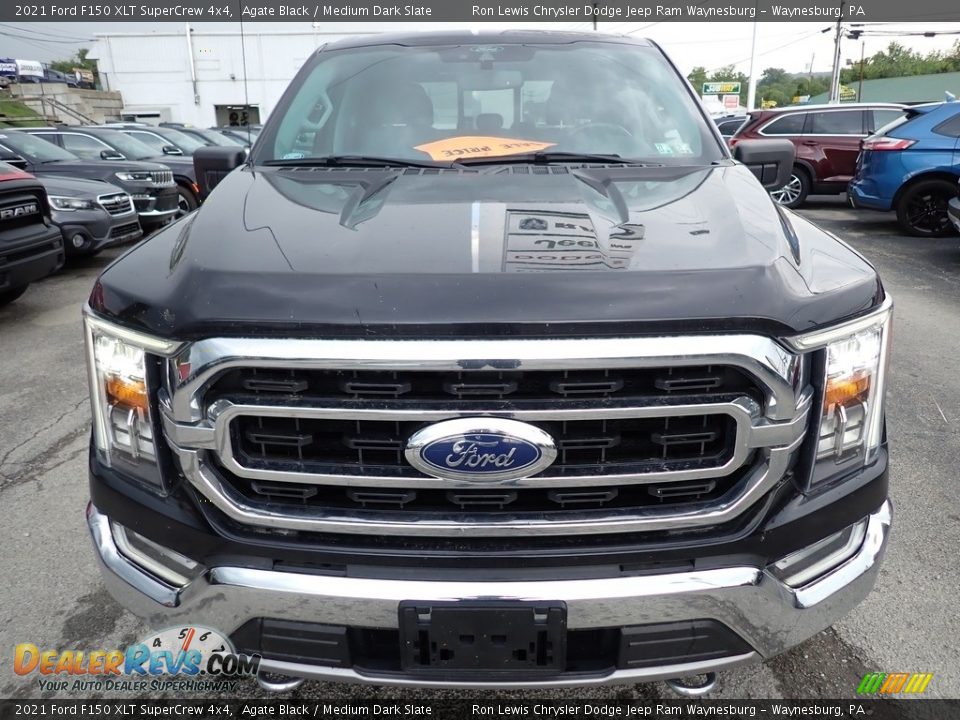 2021 Ford F150 XLT SuperCrew 4x4 Agate Black / Medium Dark Slate Photo #9