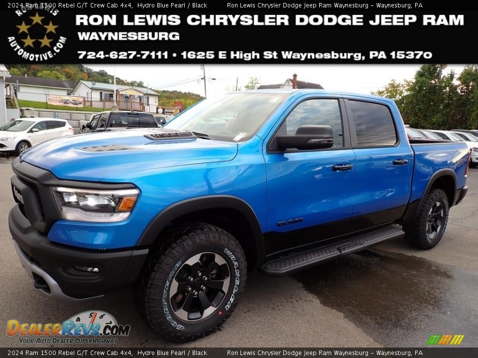 2024 Ram 1500 Rebel G/T Crew Cab 4x4 Hydro Blue Pearl / Black Photo #1