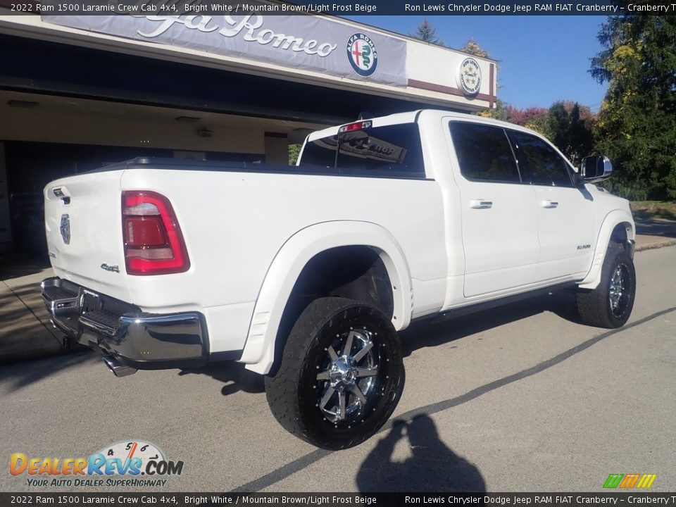 2022 Ram 1500 Laramie Crew Cab 4x4 Bright White / Mountain Brown/Light Frost Beige Photo #2