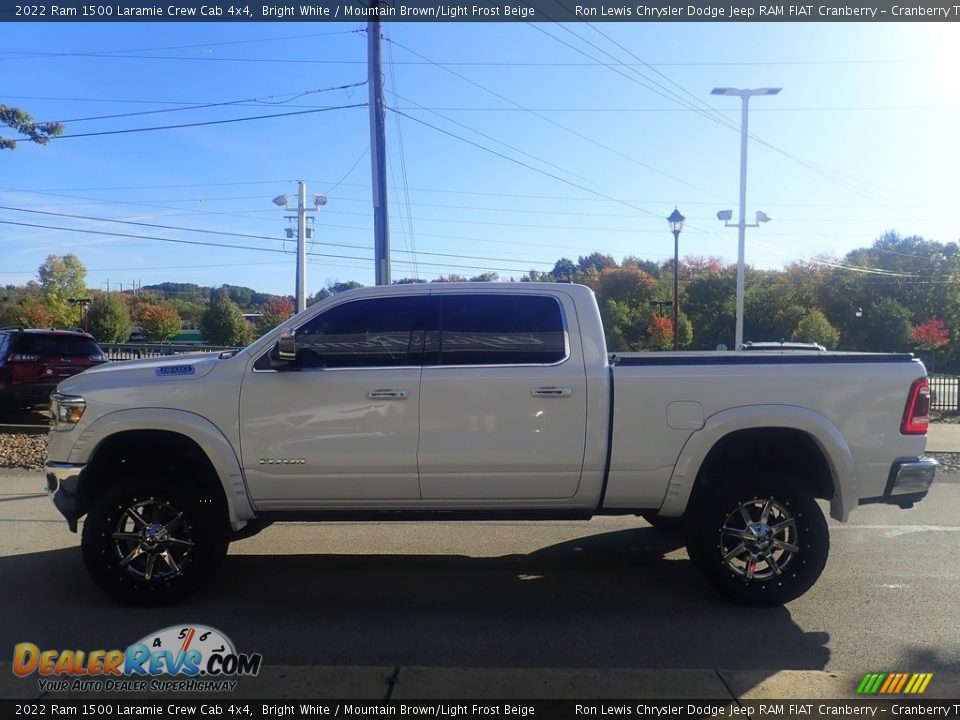 2022 Ram 1500 Laramie Crew Cab 4x4 Bright White / Mountain Brown/Light Frost Beige Photo #5