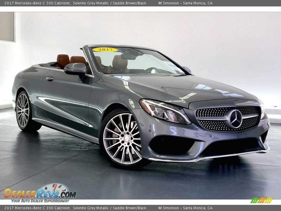 2017 Mercedes-Benz C 300 Cabriolet Selenite Grey Metallic / Saddle Brown/Black Photo #33