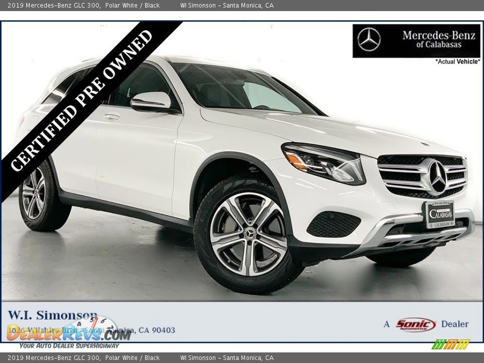 2019 Mercedes-Benz GLC 300 Polar White / Black Photo #1