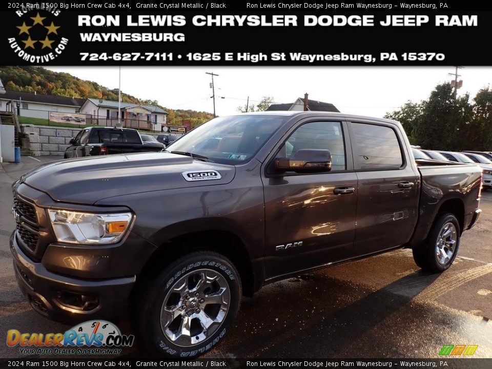 2024 Ram 1500 Big Horn Crew Cab 4x4 Granite Crystal Metallic / Black Photo #1