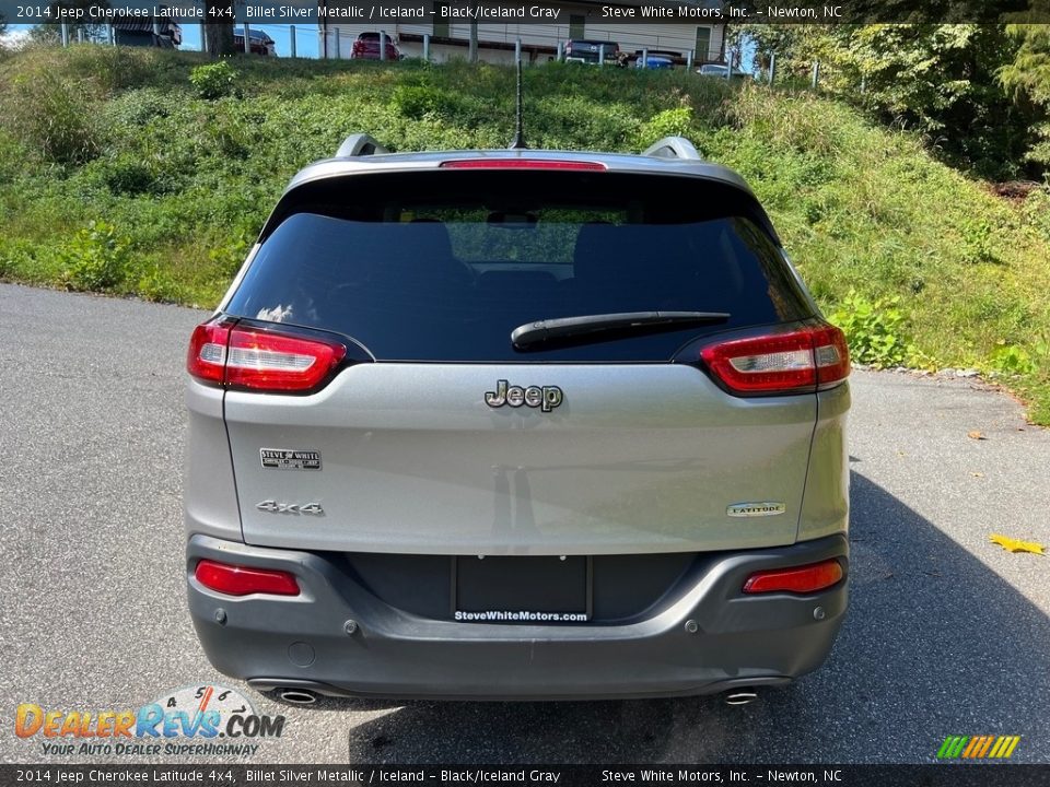 2014 Jeep Cherokee Latitude 4x4 Billet Silver Metallic / Iceland - Black/Iceland Gray Photo #7