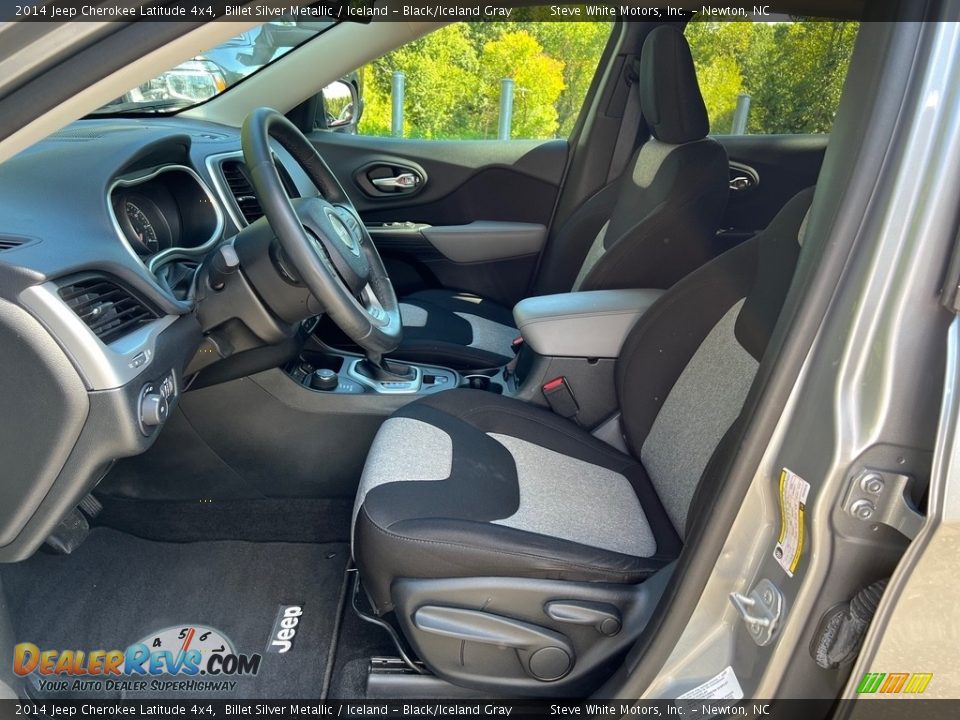 Front Seat of 2014 Jeep Cherokee Latitude 4x4 Photo #10