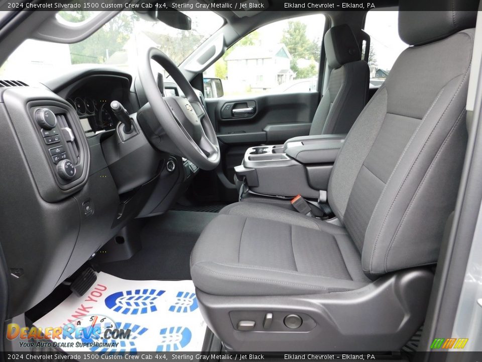 Jet Black Interior - 2024 Chevrolet Silverado 1500 Custom Crew Cab 4x4 Photo #19