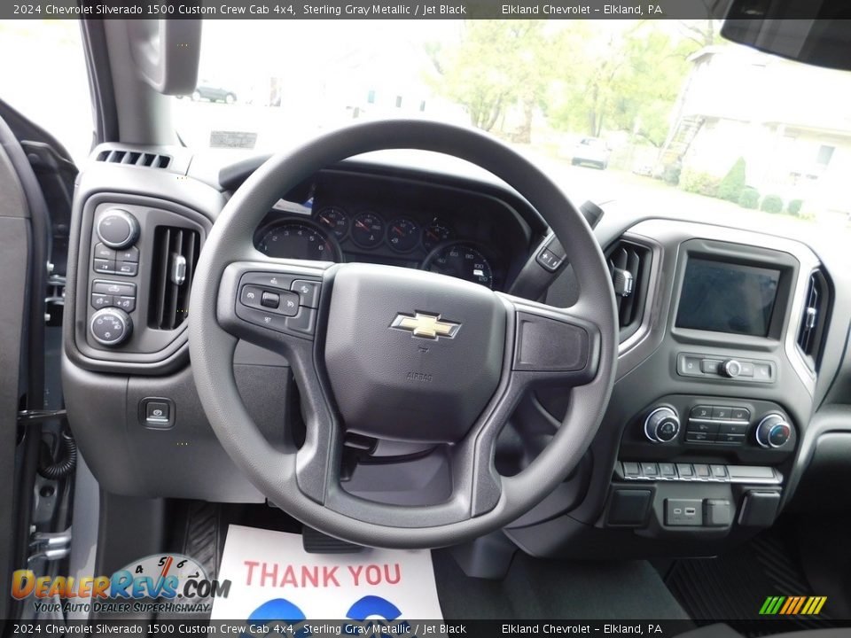 Dashboard of 2024 Chevrolet Silverado 1500 Custom Crew Cab 4x4 Photo #22
