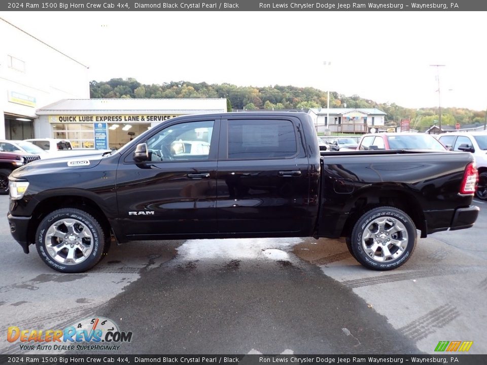 2024 Ram 1500 Big Horn Crew Cab 4x4 Diamond Black Crystal Pearl / Black Photo #2