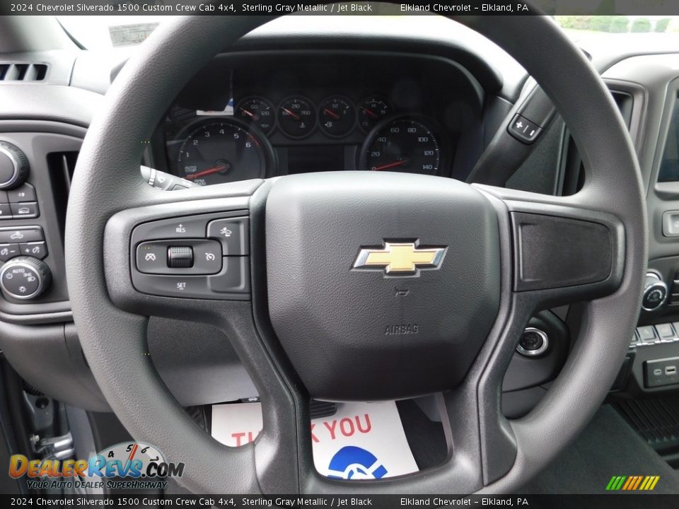 2024 Chevrolet Silverado 1500 Custom Crew Cab 4x4 Steering Wheel Photo #23