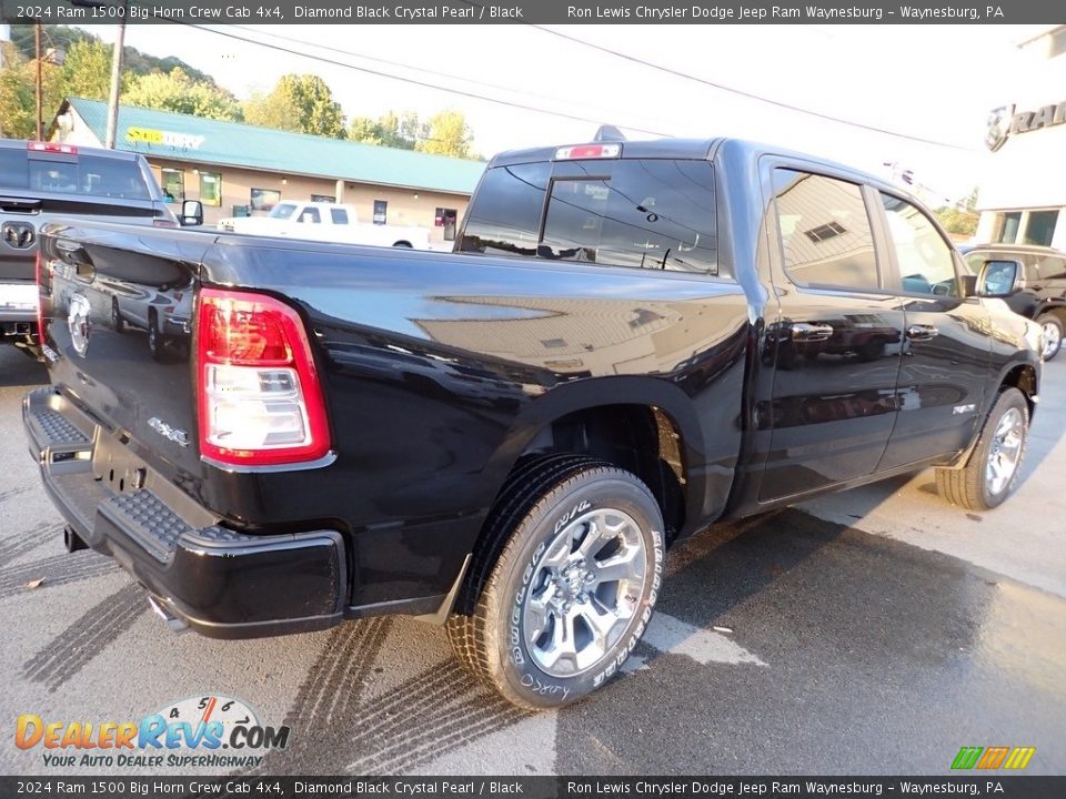 2024 Ram 1500 Big Horn Crew Cab 4x4 Diamond Black Crystal Pearl / Black Photo #6