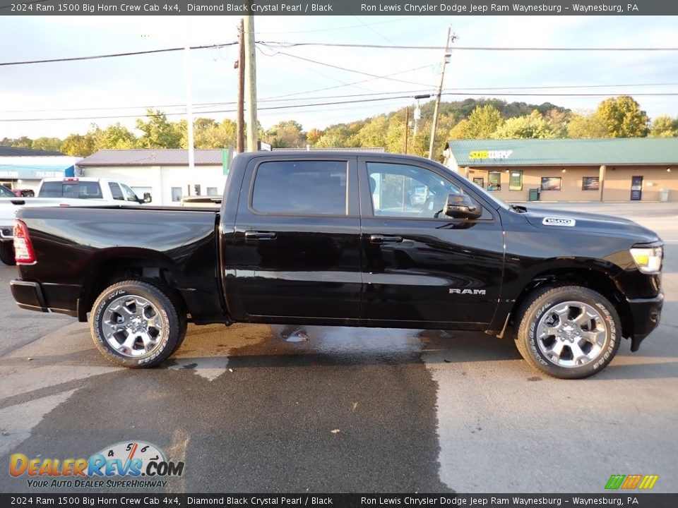 2024 Ram 1500 Big Horn Crew Cab 4x4 Diamond Black Crystal Pearl / Black Photo #7