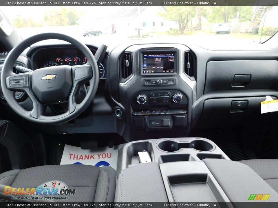 Dashboard of 2024 Chevrolet Silverado 1500 Custom Crew Cab 4x4 Photo #35