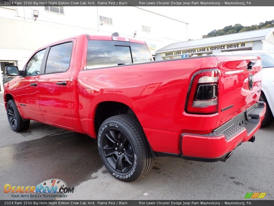 2024 Ram 1500 Big Horn Night Edition Crew Cab 4x4 Flame Red / Black Photo #3