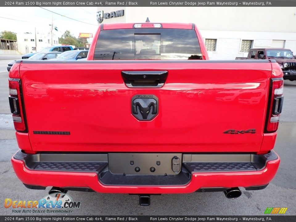 2024 Ram 1500 Big Horn Night Edition Crew Cab 4x4 Flame Red / Black Photo #4