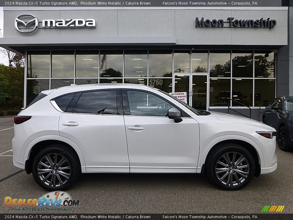 2024 Mazda CX-5 Turbo Signature AWD Rhodium White Metallic / Caturra Brown Photo #1