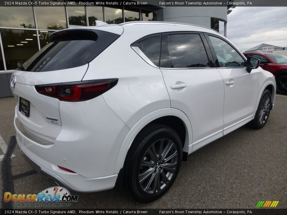 2024 Mazda CX-5 Turbo Signature AWD Rhodium White Metallic / Caturra Brown Photo #2