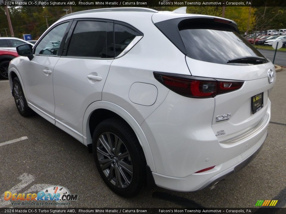2024 Mazda CX-5 Turbo Signature AWD Rhodium White Metallic / Caturra Brown Photo #5