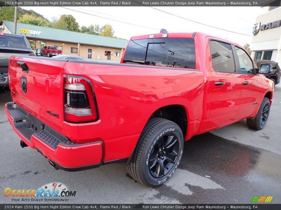 2024 Ram 1500 Big Horn Night Edition Crew Cab 4x4 Flame Red / Black Photo #7