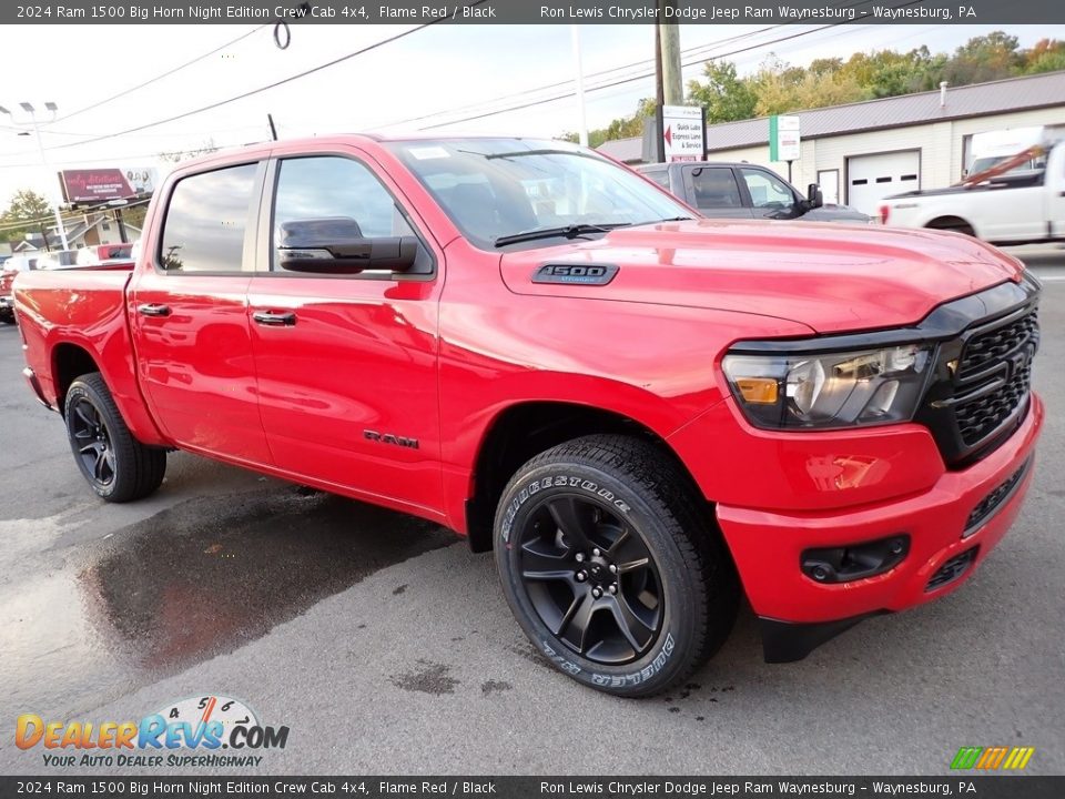 Flame Red 2024 Ram 1500 Big Horn Night Edition Crew Cab 4x4 Photo #9