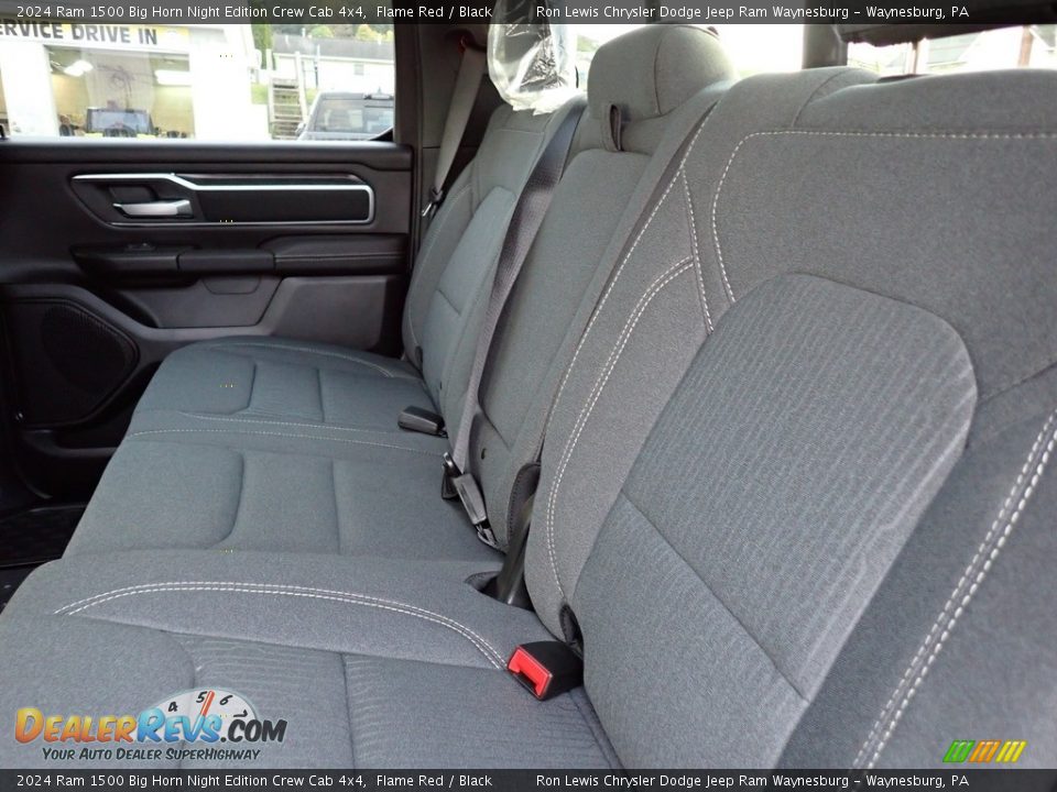 Rear Seat of 2024 Ram 1500 Big Horn Night Edition Crew Cab 4x4 Photo #12