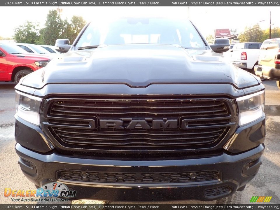 2024 Ram 1500 Laramie Night Edition Crew Cab 4x4 Diamond Black Crystal Pearl / Black Photo #9