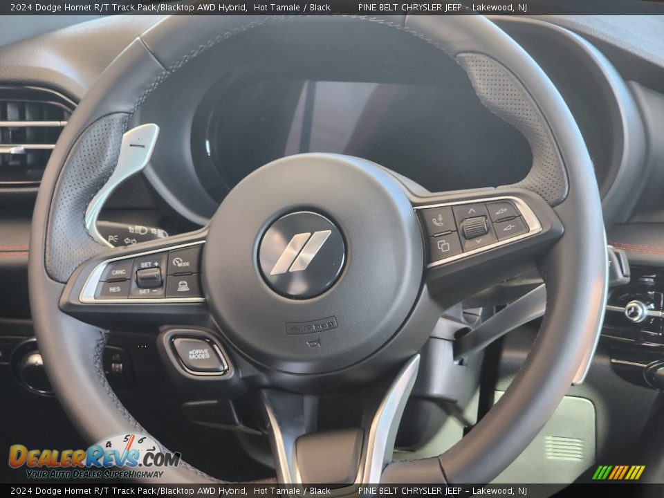 2024 Dodge Hornet R/T Track Pack/Blacktop AWD Hybrid Steering Wheel Photo #10