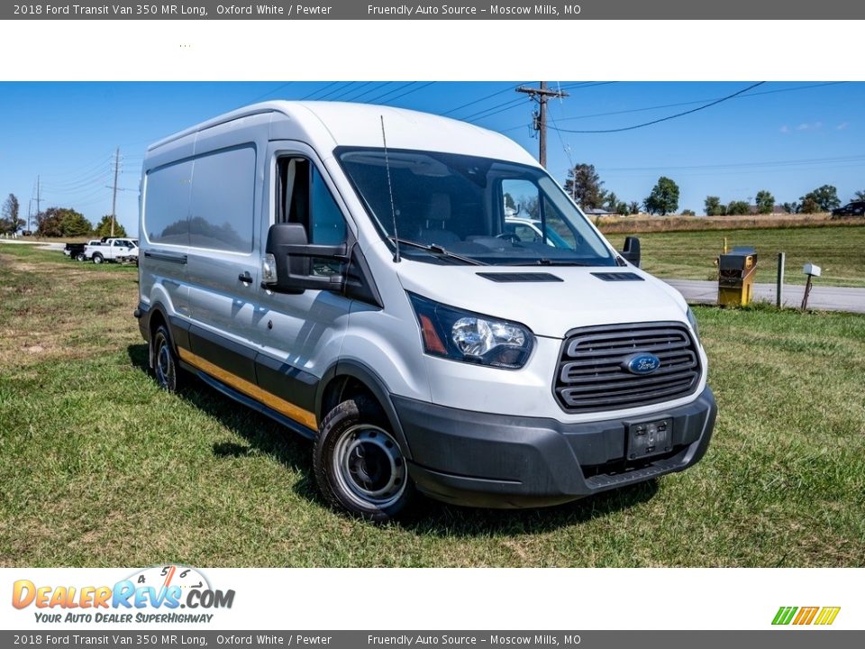 2018 Ford Transit Van 350 MR Long Oxford White / Pewter Photo #1