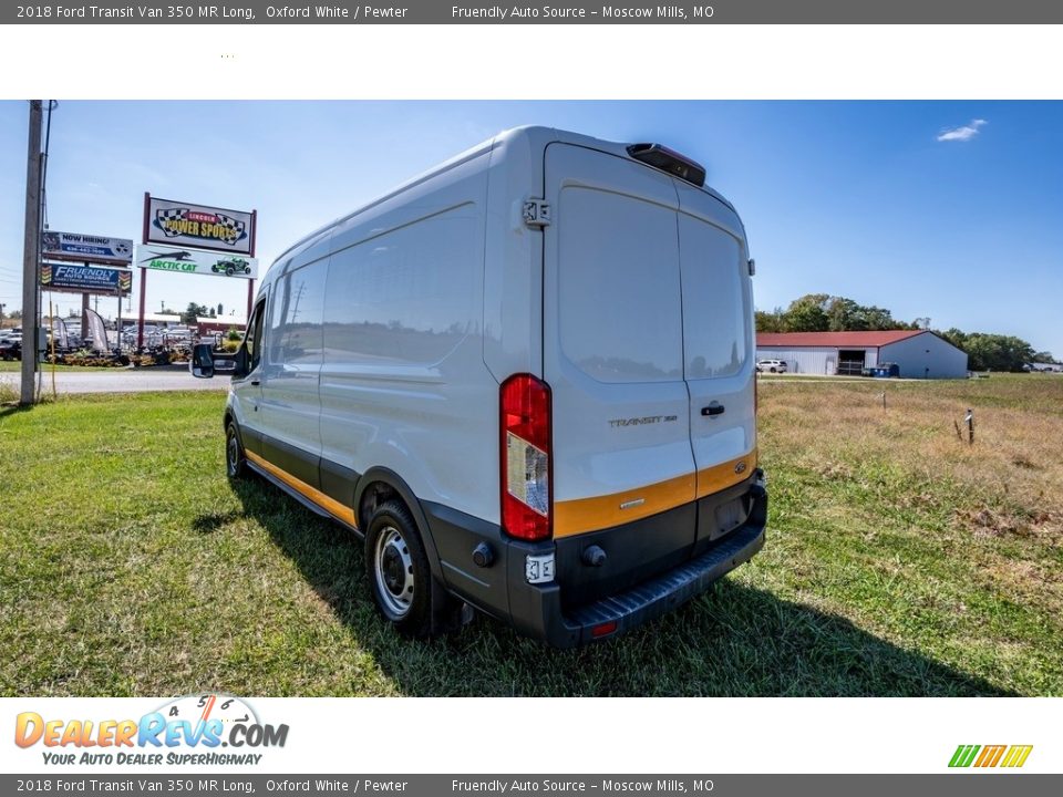 2018 Ford Transit Van 350 MR Long Oxford White / Pewter Photo #6