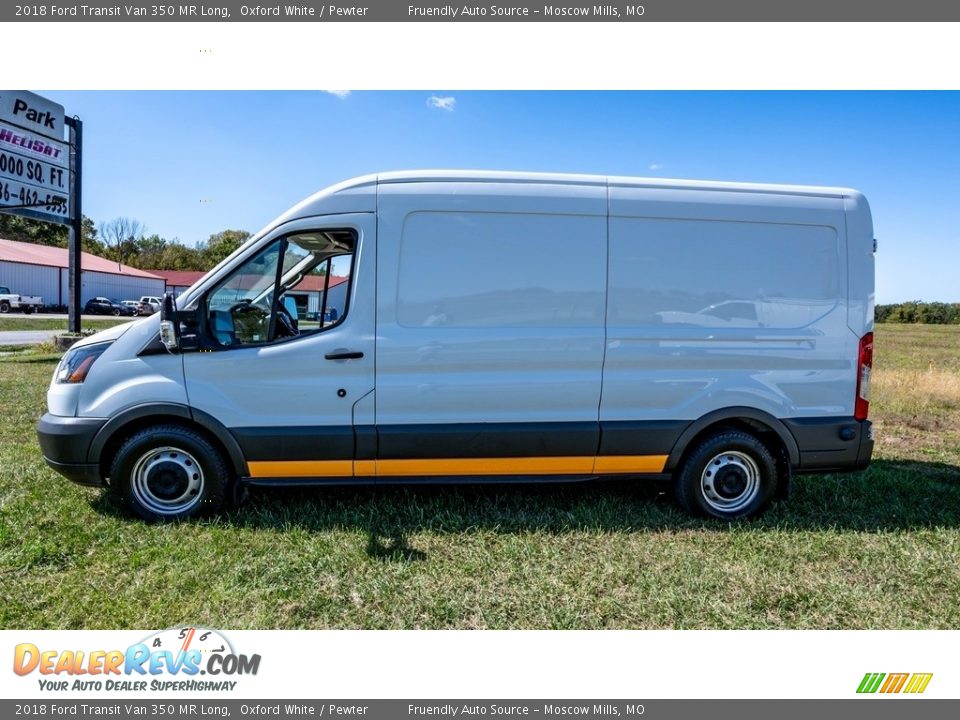 2018 Ford Transit Van 350 MR Long Oxford White / Pewter Photo #7