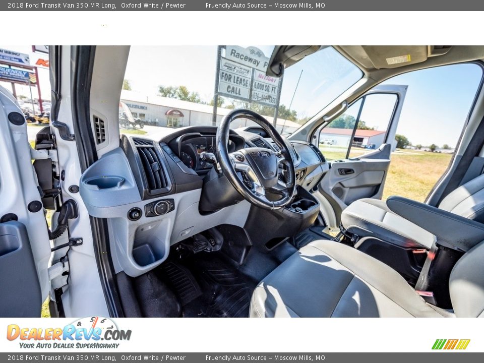 2018 Ford Transit Van 350 MR Long Oxford White / Pewter Photo #19