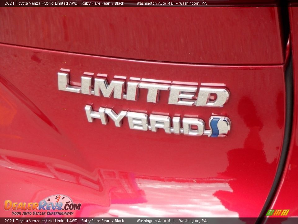 2021 Toyota Venza Hybrid Limited AWD Ruby Flare Pearl / Black Photo #20