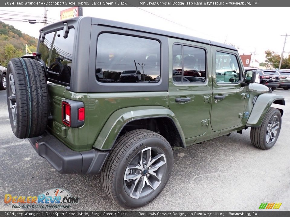 2024 Jeep Wrangler 4-Door Sport S 4xe Hybrid Sarge Green / Black Photo #6