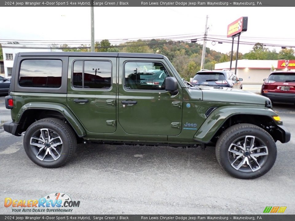 2024 Jeep Wrangler 4-Door Sport S 4xe Hybrid Sarge Green / Black Photo #7