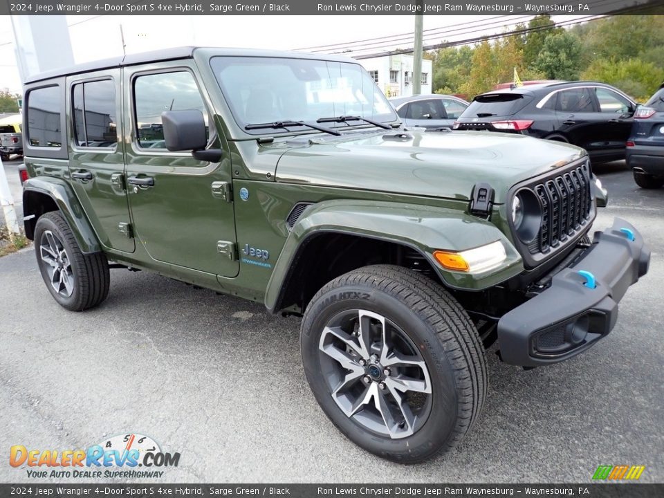 2024 Jeep Wrangler 4-Door Sport S 4xe Hybrid Sarge Green / Black Photo #8